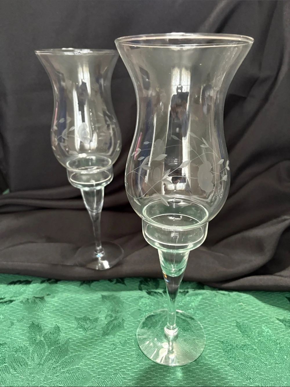 Vintage Princess House Heritage Hurricane Vases